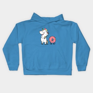 Unicorn Sprinkled Donut Cute And Funny Unicorn Kids Hoodie